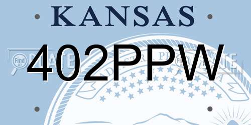 402PPW Kansas License Plate