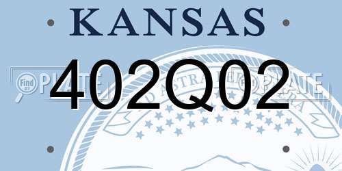 402Q02 Kansas License Plate