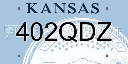 402QDZ Kansas License Plate