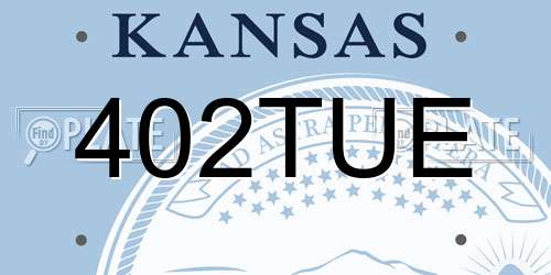 402TUE Kansas License Plate