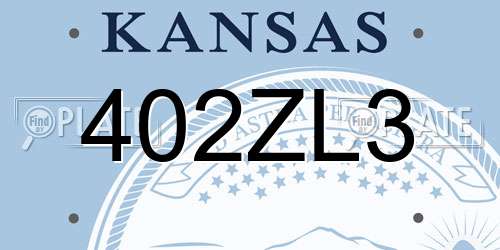 402ZL3 Kansas License Plate