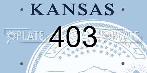 403 Kansas License Plate
