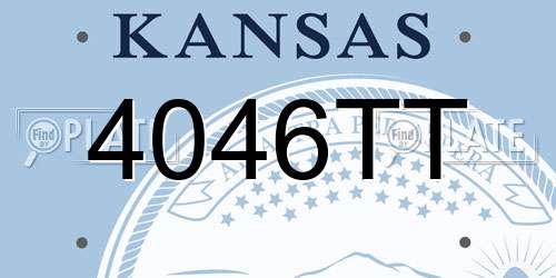 4046TT Kansas License Plate