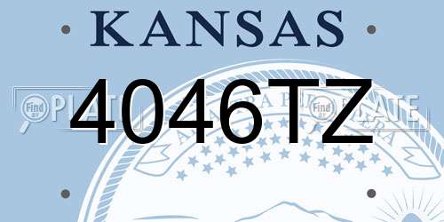 4046TZ Kansas License Plate