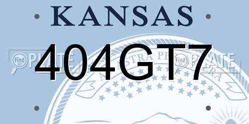 404GT7 Kansas License Plate