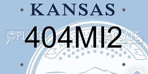 404MI2 Kansas License Plate