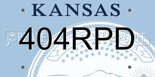 404RPD Kansas License Plate