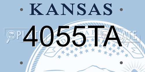 4055TA Kansas License Plate