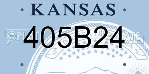 405B24 Kansas License Plate