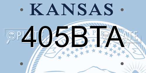 405BTA Kansas License Plate