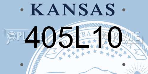 405L10 Kansas License Plate