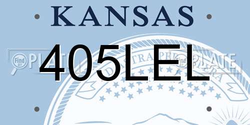 405LEL Kansas License Plate