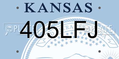 405LFJ Kansas License Plate