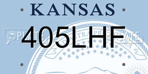 405LHF Kansas License Plate