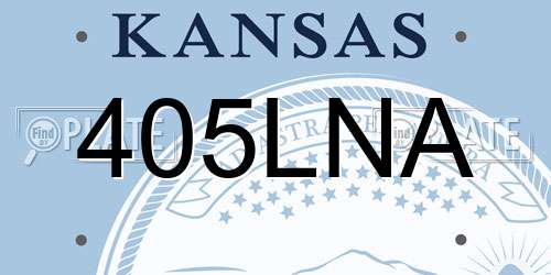 405LNA Kansas License Plate