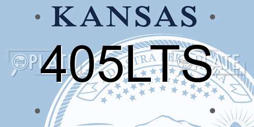405LTS Kansas License Plate