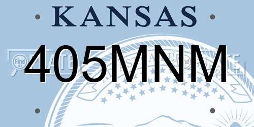 405MNM Kansas License Plate