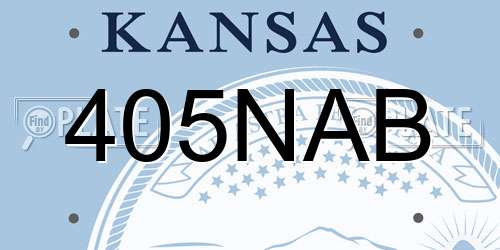 405NAB Kansas License Plate