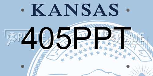 405PPT Kansas License Plate