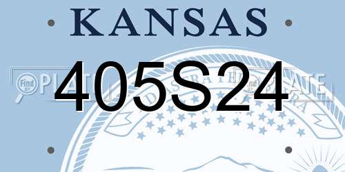 405S24 Kansas License Plate