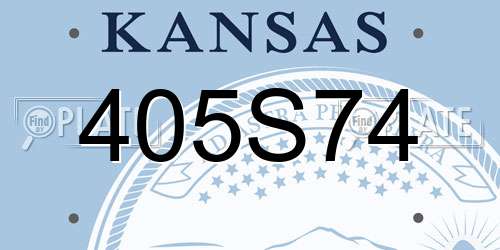 405S74 Kansas License Plate