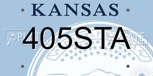 405STA Kansas License Plate