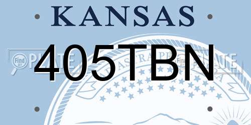 405TBN Kansas License Plate