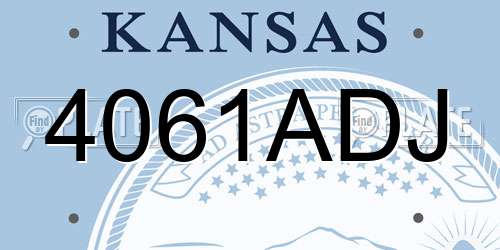 4061ADJ Kansas License Plate
