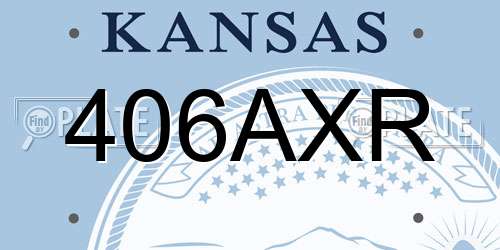 406AXR Kansas License Plate