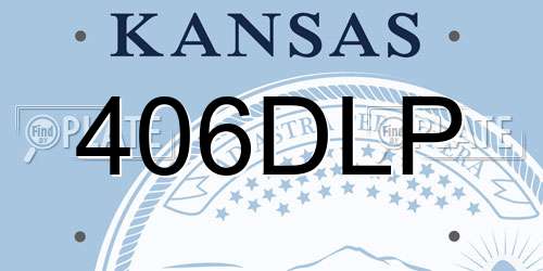 406DLP Kansas License Plate