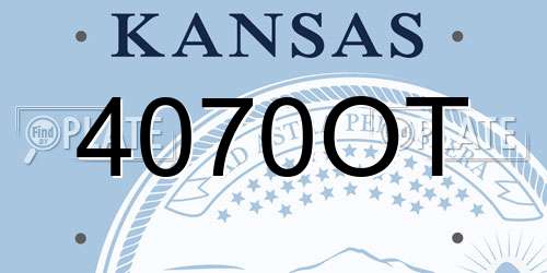 4070OT Kansas License Plate
