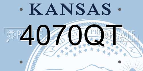 4070QT Kansas License Plate