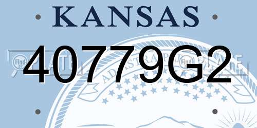 40779G2 Kansas License Plate