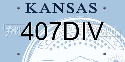 407DIV Kansas License Plate