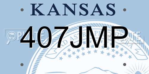 407JMP Kansas License Plate