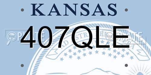 407QLE Kansas License Plate