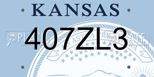 407ZL3 Kansas License Plate