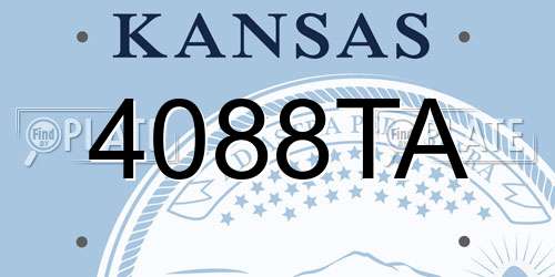 4088TA Kansas License Plate