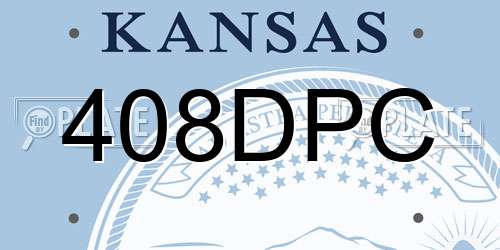 408DPC Kansas License Plate