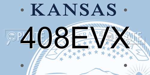 408EVX Kansas License Plate