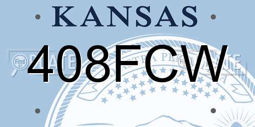 408FCW Kansas License Plate