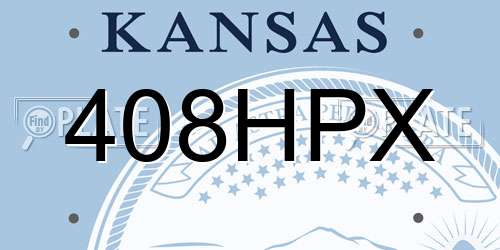 408HPX Kansas License Plate