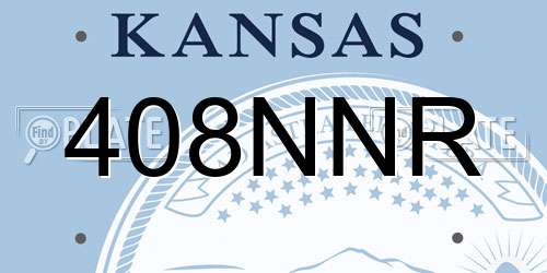 408NNR Kansas License Plate