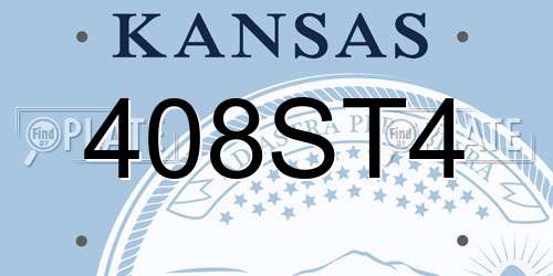408ST4 Kansas License Plate