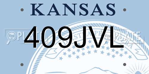 409JVL Kansas License Plate