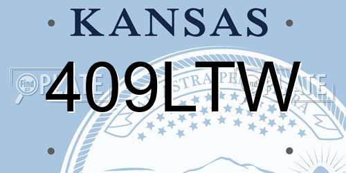 409LTW Kansas License Plate
