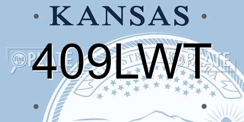 409LWT Kansas License Plate
