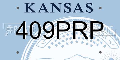 409PRP Kansas License Plate