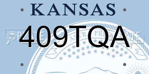 409TQA Kansas License Plate