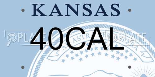 40CAL Kansas License Plate